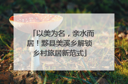 以美为名，亲水而居！黟县美溪乡解锁乡村旅居新范式