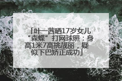 叶一茜晒17岁女儿“森蝶”打网球照：身高1米7高挑靓丽，疑似下巴矫正成功