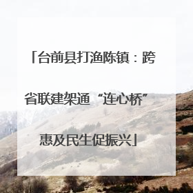 台前县打渔陈镇：跨省联建架通“连心桥” 惠及民生促振兴