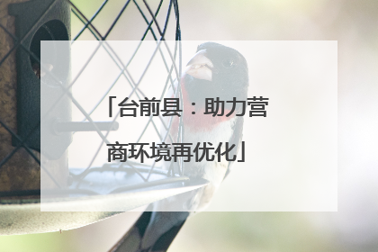 台前县：助力营商环境再优化