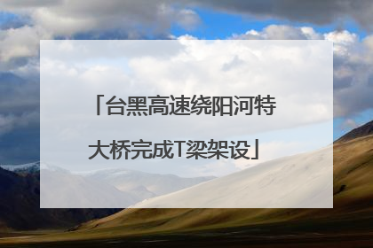 台黑高速绕阳河特大桥完成T梁架设
