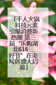 千人火锅、科技元素引爆消费新热潮 第三届“乐购湖北616三好节”在夷陵区盛大启幕