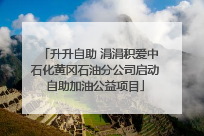 升升自助 涓涓积爱中石化黄冈石油分公司启动自助加油公益项目