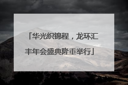 华光织锦程，龙环汇丰年会盛典隆重举行
