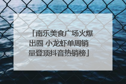 南乐美食广场火爆出圈 小龙虾单周销量登顶抖音热销榜