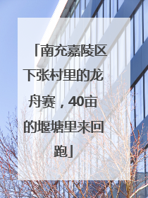 南充嘉陵区下张村里的龙舟赛，40亩的堰塘里来回跑