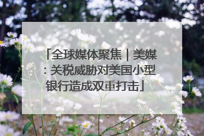 全球媒体聚焦｜美媒：关税威胁对美国小型银行造成双重打击
