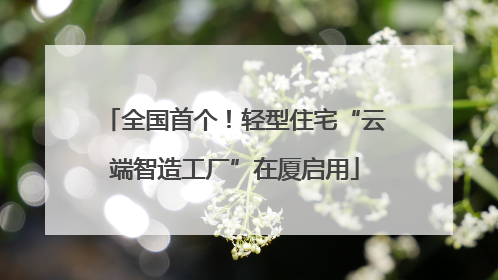 全国首个！轻型住宅“云端智造工厂”在厦启用