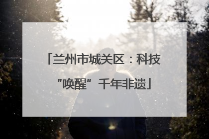 兰州市城关区：科技“唤醒”千年非遗