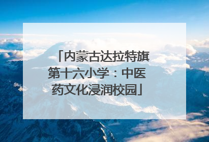 内蒙古达拉特旗第十六小学：中医药文化浸润校园
