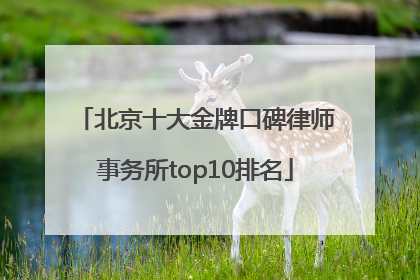 北京十大金牌口碑律师事务所top10排名