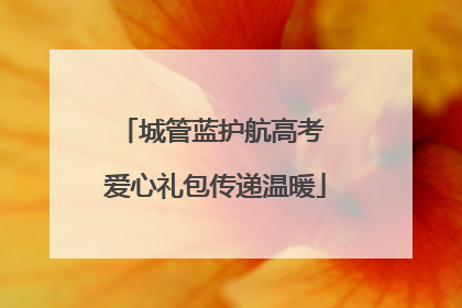 城管蓝护航高考 爱心礼包传递温暖