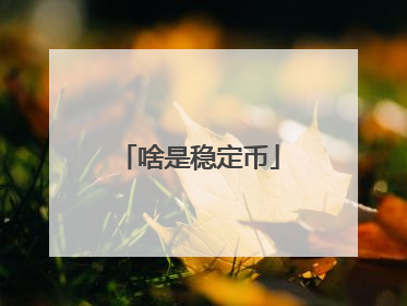 啥是稳定币