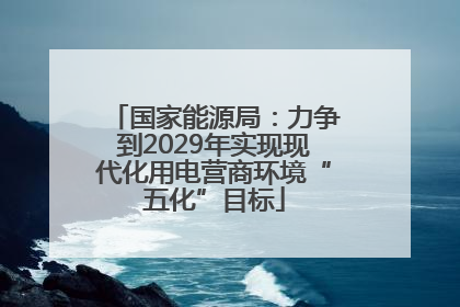 国家能源局：力争到2029年实现现代化用电营商环境“五化”目标