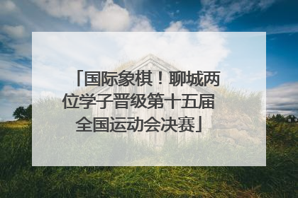 国际象棋！聊城两位学子晋级第十五届全国运动会决赛