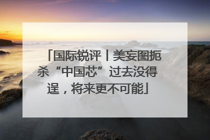 国际锐评丨美妄图扼杀“中国芯”过去没得逞，将来更不可能