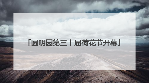 圆明园第三十届荷花节开幕