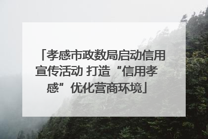 孝感市政数局启动信用宣传活动 打造“信用孝感”优化营商环境