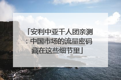 安利中亚千人团亲测：中国市场的流量密码 藏在这些细节里