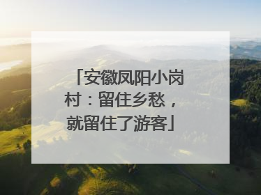 安徽凤阳小岗村：留住乡愁，就留住了游客