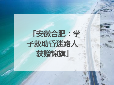 安徽合肥：学子救助昏迷路人获赠锦旗