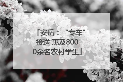 安岳：“专车”接送 惠及8000余名农村学生