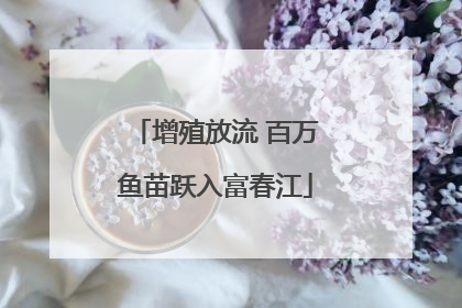 增殖放流 百万鱼苗跃入富春江