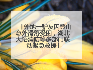 外地一驴友因登山意外滑落受困，湖北大悟消防等多部门联动紧急救援