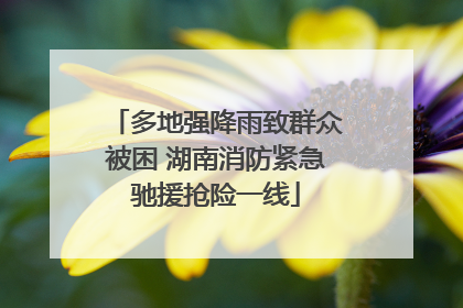 多地强降雨致群众被困 湖南消防紧急驰援抢险一线