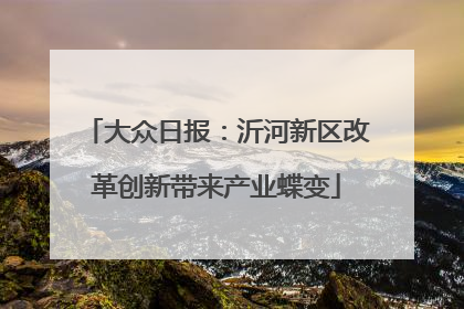 大众日报：沂河新区改革创新带来产业蝶变