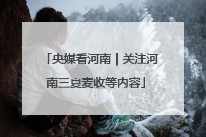 央媒看河南｜关注河南三夏麦收等内容