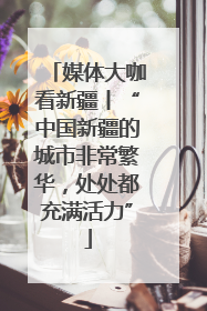 媒体大咖看新疆丨“中国新疆的城市非常繁华，处处都充满活力”