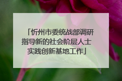 忻州市委统战部调研指导新的社会阶层人士实践创新基地工作