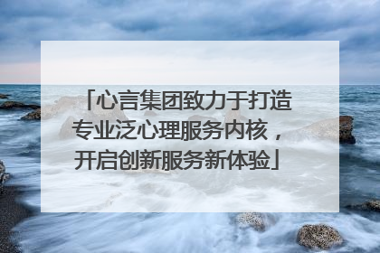 心言集团致力于打造专业泛心理服务内核，开启创新服务新体验