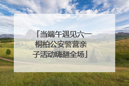 当端午遇见六一 桐柏公安警营亲子活动嗨翻全场