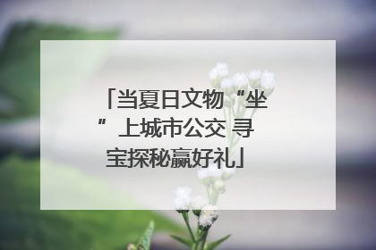 当夏日文物“坐”上城市公交 寻宝探秘赢好礼