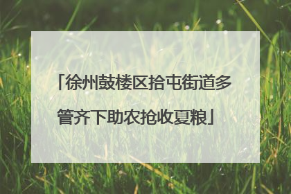 徐州鼓楼区拾屯街道多管齐下助农抢收夏粮