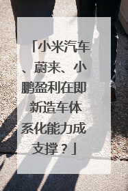 小米汽车、蔚来、小鹏盈利在即 新造车体系化能力成支撑？