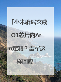 小米辟谣玄戒O1芯片向Arm定制？雷军这样回应