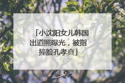 小沈阳女儿韩国出道照曝光，被指撞脸孔孝真
