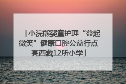 小浣熊婴童护理“益起微笑”健康口腔公益行点亮西藏12所小学