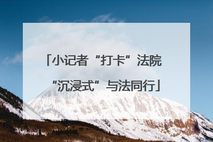小记者“打卡”法院 “沉浸式”与法同行