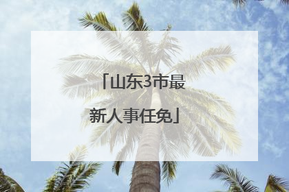 山东3市最新人事任免