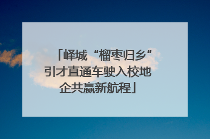 峄城“榴枣归乡”引才直通车驶入校地企共赢新航程