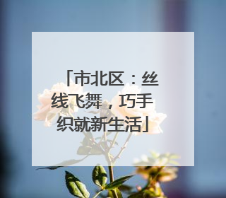 市北区：丝线飞舞，巧手织就新生活