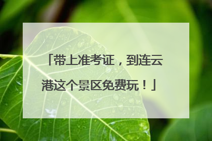 带上准考证，到连云港这个景区免费玩！