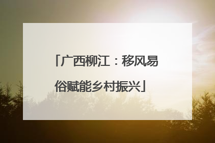 广西柳江：移风易俗赋能乡村振兴