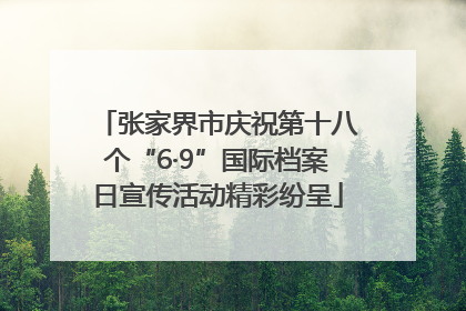 张家界市庆祝第十八个“6·9”国际档案日宣传活动精彩纷呈