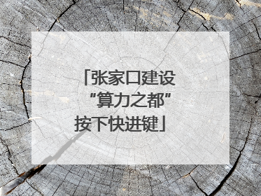 张家口建设“算力之都”按下快进键