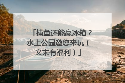 捕鱼还能赢冰箱？水上公园邀您来玩（文末有福利）